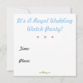 腕時計の意志およびKateは結び目の招待状を結びます 招待状 (裏面)