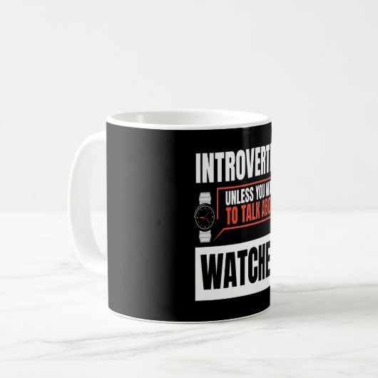 腕時計の腕時計について話す コーヒーマグカップ (正面左)