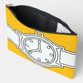 腕時計イエロー アクセサリーポーチ (見開き)