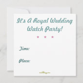 腕時計ウィリアム及びKateのタイ結び目の招待状(モダンな) 招待状 (裏面)