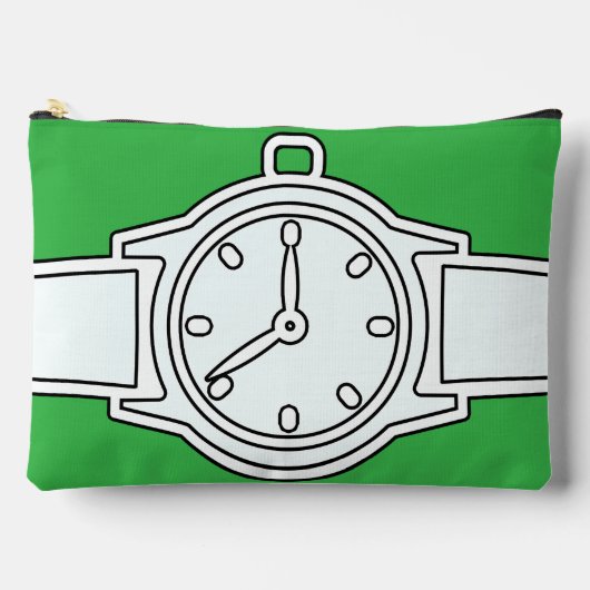 腕時計グリーン アクセサリーポーチ (正面)
