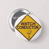 腕時計コンダクタ 缶バッジ (正面&裏面)