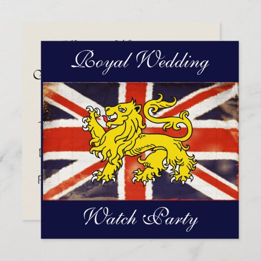 腕時計ハリーおよびMeghanは結び目の王室のな結婚式を結びます 招待状 (正面/裏面)