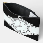 腕時計ブラック アクセサリーポーチ (見開き)