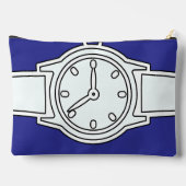 腕時計ブルー アクセサリーポーチ (裏面)