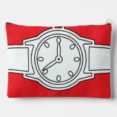 腕時計レッド アクセサリーポーチ (裏面)