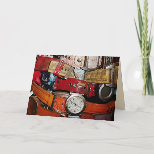 腕時計、すべての行事おもしろいグリーティ空白のングカード カード (正面)