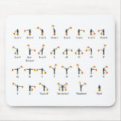 腕木信号機の旗の図表 マウスパッド (正面)