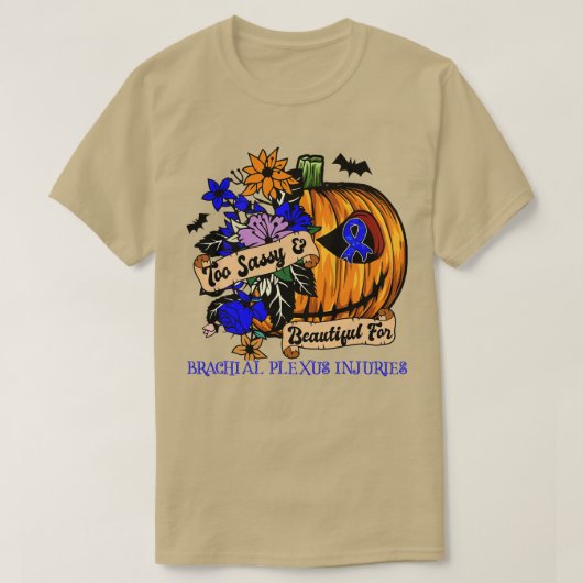 腕神経叢の傷害認識度レトロハロウィーン Tシャツ (デザイン正面)