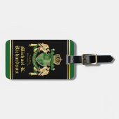 腕章をグリーン·イーグル·金ゴールドの紋章にする ラゲッジタグ (正面横)