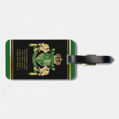 腕章をグリーン·イーグル·金ゴールドの紋章にする ラゲッジタグ (裏面横)