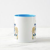 腕章をブルー·イーグルの金ゴールド紋章にする マグカップ (中央)