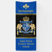 腕章をブルー·イーグルの金ゴールド紋章にする 横断幕 (縦)