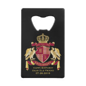 腕章を赤い金ゴールド クレジットカード栓抜き (裏面)