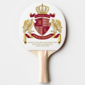 腕章を赤い金ゴールド 卓球ラケット (裏面)