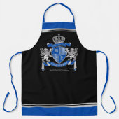 腕章を青い銀色の獅子の紋章にする エプロン (正面)