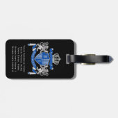 腕章を青い銀色の獅子の紋章にする ラゲッジタグ (裏面横)