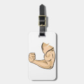 腕筋肉荷物のラベル ラゲッジタグ (正面縦)