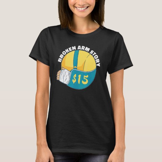 腕骨折ストーリー15 骨折 Tシャツ (正面)