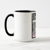 腫瘍医おもしろい医Nutrional Facts Mug マグカップ (左)