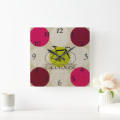 腫瘍医の壁時計 スクエア壁時計 (ホーム)