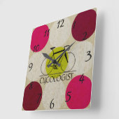 腫瘍医の壁時計 スクエア壁時計 (傾斜)
