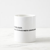 腫瘍医への感謝 - 腫瘍学定義カード コーヒーマグカップ (中央)