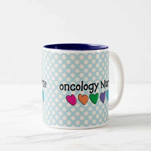 腫瘍学のナースのコーヒー・マグ ツートーンマグカップ (正面右)
