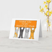 腫瘍学チ感謝していームの白血病に対し猫を支援しています カード (黄色い花)