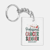 腫瘍学ナースクリスマスがん化学腫瘍学 キーホルダー (正面左)