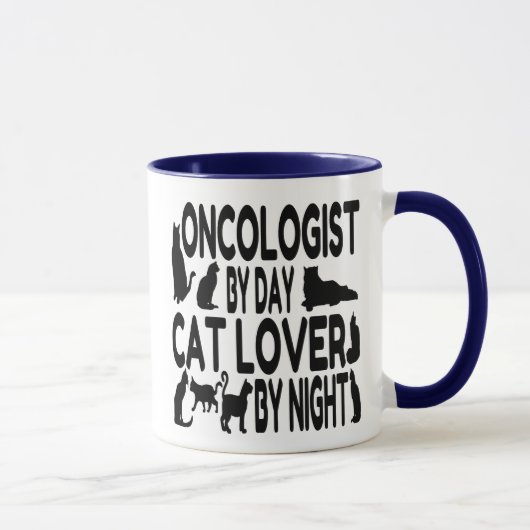 腫瘍学者が猫を愛する マグカップ (右)