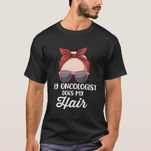 腫瘍学者が髪の毛を立てる Tシャツ (正面)