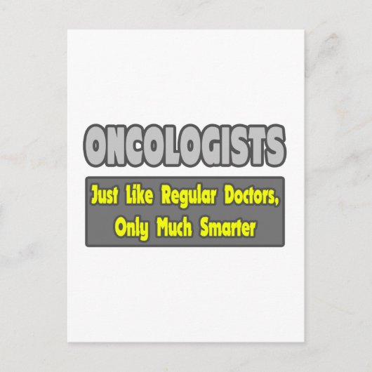 腫瘍学者…頭が切れる. ポストカード (正面)