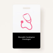 腫瘍専門医医療がん医務室名ID バッジ (正面)