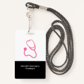 腫瘍専門医医療がん医務室名ID バッジ (裏面ランヤード)