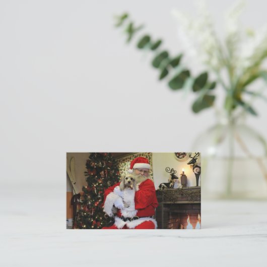 腰が強く、サンタ 名刺 (スタンド正面)