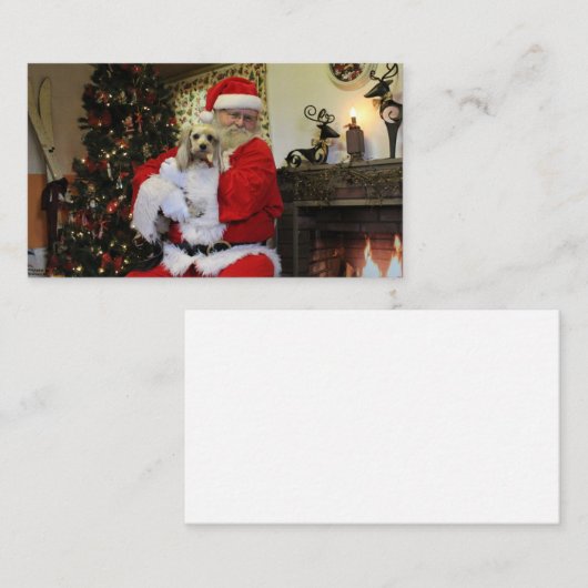 腰が強く、サンタ 名刺 (正面/裏面)