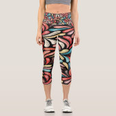 腰の強いカプリスが下がり カプリレギンス (正面)