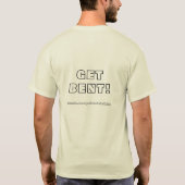 腰を下ろせ!-ふくろう Tシャツ (裏面)