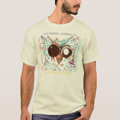 腰を下ろせ!-ふくろう Tシャツ (正面)