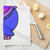 腰回りが大きなカバ キッチンタオル (四つ折り)