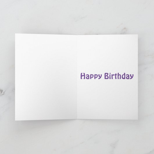 腰回りが大きなピースサイン60sの誕生日 カード (内部)