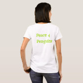腰回りが大きなペンギンの倍のデザイン Tシャツ (裏面フル)
