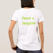 腰回りが大きなペンギンの倍のデザイン Tシャツ (裏面)