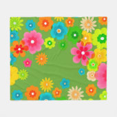 腰回りが大きな平和レトロのカラフルなBohoの上品 フリースブランケット (正面(横))