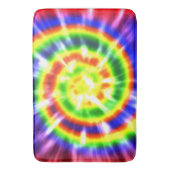 腰回りが大きな平和レトロの絞り染めのカラフルBoho バスマット (正面縦)