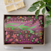 腰回りが大きな平和レトロ手のカラフルBoho 薄葉紙 (ギフト)