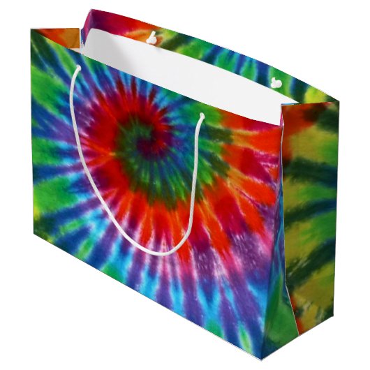 腰回りが大きな平和レトロ60s絞り染め ラージペーパーバッグ (裏面アングル)