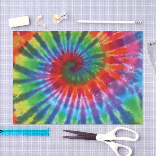 腰回りが大きな平和レトロ60s絞り染め 薄葉紙 (クラフト)