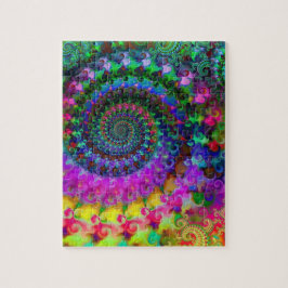 腰回りが大きな虹のフラクタルパターン ジグソーパズル